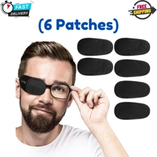 6PCS Eye Patches for Adults Kids, Medical Eye Patch for Glasses, Black, Soft...