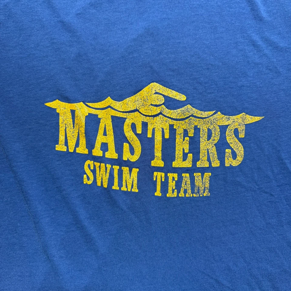 Vintage 80s Masters Swim Team Swimming Graphic Paper Thin Single Stitch - Medium - Image 2 of 4