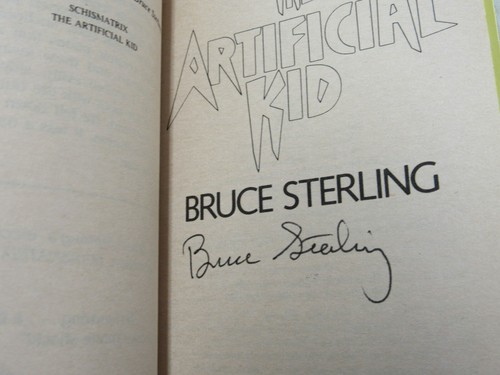 BRUCE STERLING DAS KÜNSTLICHE KIND SIGNIERT 1987 ACE ERSTE AUSGABE SCIENCE FICTION - Bild 5 von 6