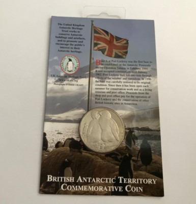 BRITISH ANTARCTIC TERRITORY 2 POUND COIN 2013 EMPEROR PENGUIN CHICKS TWO BU