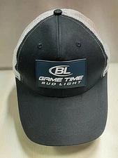 BL GameTime Bud Light BallCap Adjustable MeshBack Hat Hook/Loop Size Adult/Teens