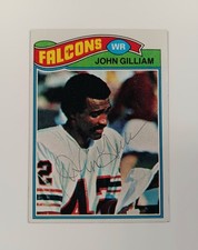 Topps (1977) John Gilliam #418 Atlanta Falcons Signed Autographed Card FAST SHIP