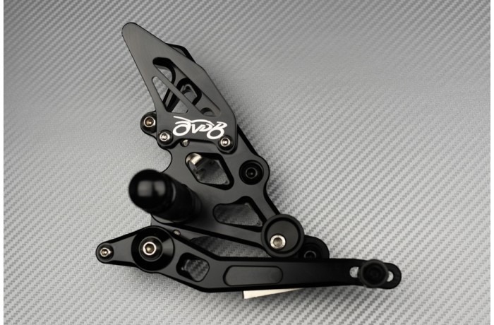 Commandes reculées vertes réglables pour moto Yamaha XSR 700 - 3