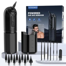 VITCOCO Ear Wax Removal Kit, Rechargeable Ear Cleaner, 4 Modes, Waterproof