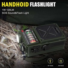 Rechargeable Emergency Weather Radio Hand Crank for Survival  Power Outages USA