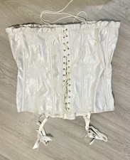 Empire Intimates White Ivory Lace Corset Sz 40 Y2K Vintage Made In USA