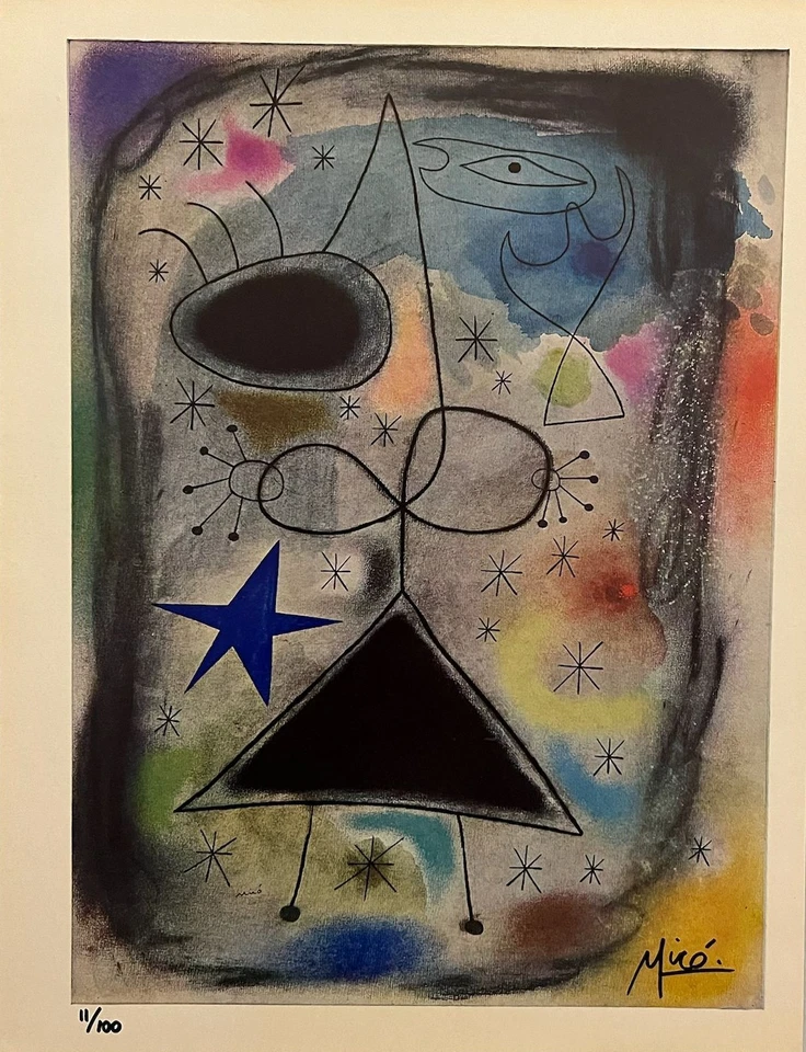 Litografía original firmada por Joan Miró, certificado de autenticidad y valoración por $3.500 USD Foto 2 de 4