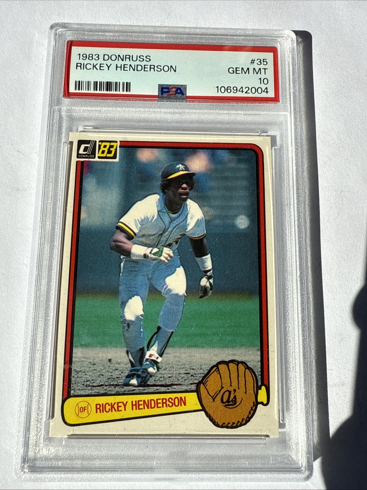 1983 DONRUSS #35 RICKEY HENDERSON ATHLETICS HOF PSA 10!! 👀🔥🔥