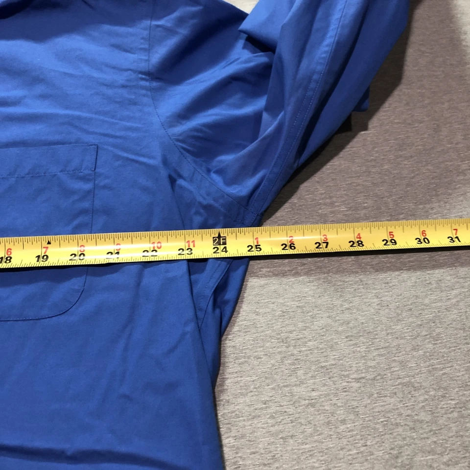 Camisa de Vestir Covington Para Hombre L Negocios Preppy Oficina Salón Academia Carrera Azul Foto 4 de 4