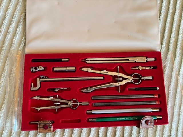 Vintage ICS Architect/Engineer Drawing Drafting Set, with Case, Made In Germany