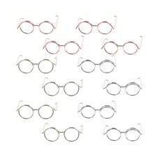  48 Stcs Kupferdrahtpuppenbrillen Puppenbrille Mini -Brille ohne