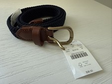 J.Crew Crewcuts M Navy Braided Elastic Belt New Boys Medium