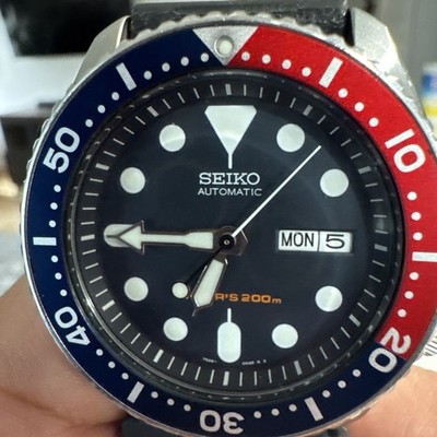 Seiko Automatic Scuba Divers Watch Pepsi Bezel 7S26