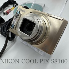 Nikon Coolpix S8100 Gold Digital Camera Excellent Condition Accessories Included