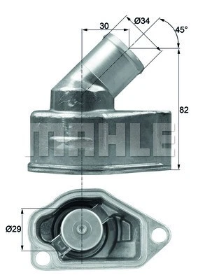 TI 9 87 MOTOR REFRIGERANTE TERMOSTATO MAHLE ORIGINAL PARA MAN TGS 257KW Foto 4 de 4
