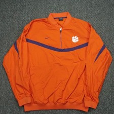 Clemson Tigers Pullover Mens Medium Orange Nike Lightweight Clima Fit  VTG