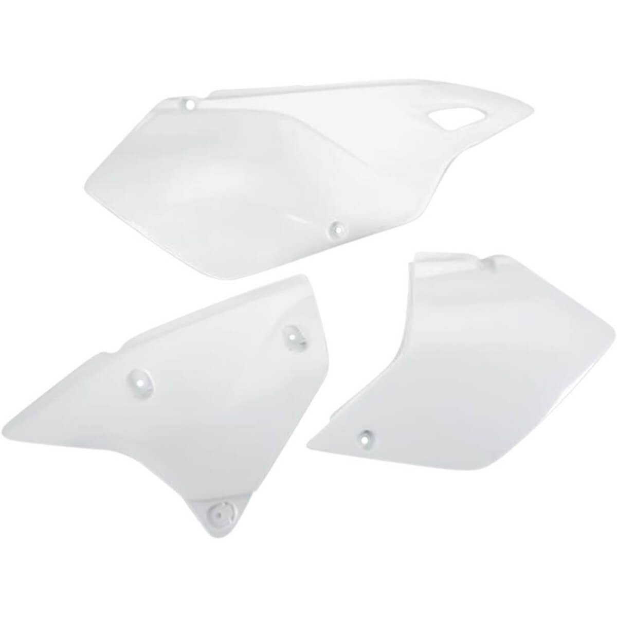 Plaques latérales UFO Suzuki DRZ 400 E plastique blanc SU03979-041