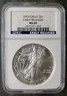 2010 $1 American Silver Eagle Dollar NGC MS69
