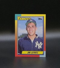 1990 Topps Traded JIM LEYRITZ Rookie Card 61T New York Yankees. rookie card picture