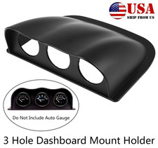 52mm 2 Black Triple 3 Hole Dashboard Gauge Holder Pod Car Meter Mount Bracket