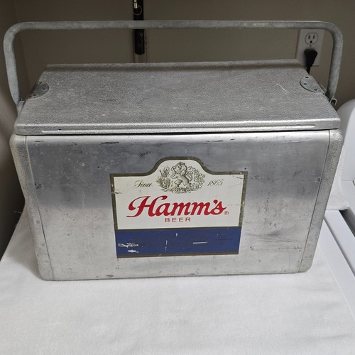 Vintage 1960s Hamm's Beer Aluminum Cooler Cronstroms Ice Chest