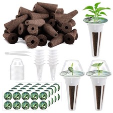 125 Piece Hydroponic Pods Kit: Grow Anything with 50 Grow Sponges, 12 Baskets... 0.18 per gallon