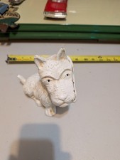 Antique Metal Small Painted Scottie Dog Bank