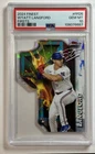 WYATT LANGFORD PSA 10 2024 TOPPS FINEST #FFD-5 FIRSTS DIE CUT RC RANGERS 6687