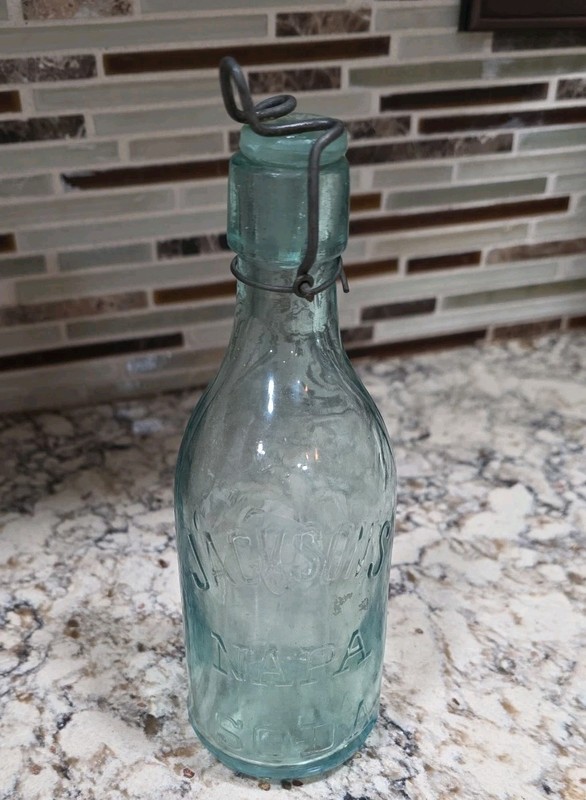Vintage Jackson’s Napa Soda Natural Mineral Water Glass Bottle