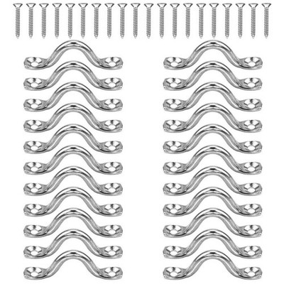 22Pcs 316 Steel U Shaped Holders Screws Included set for Wall Ceiling Mounting