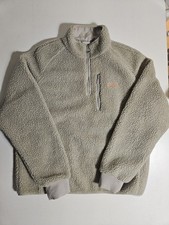 Barbour International Riff Fleecejacke weiß creme XL Herren Borg Sherpa