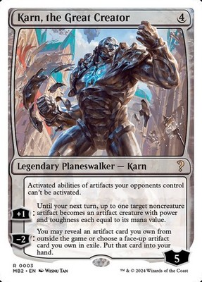 MTG Magic the Gathering Karn, the Great Creator (3/390) Mystery Booster 2 LP