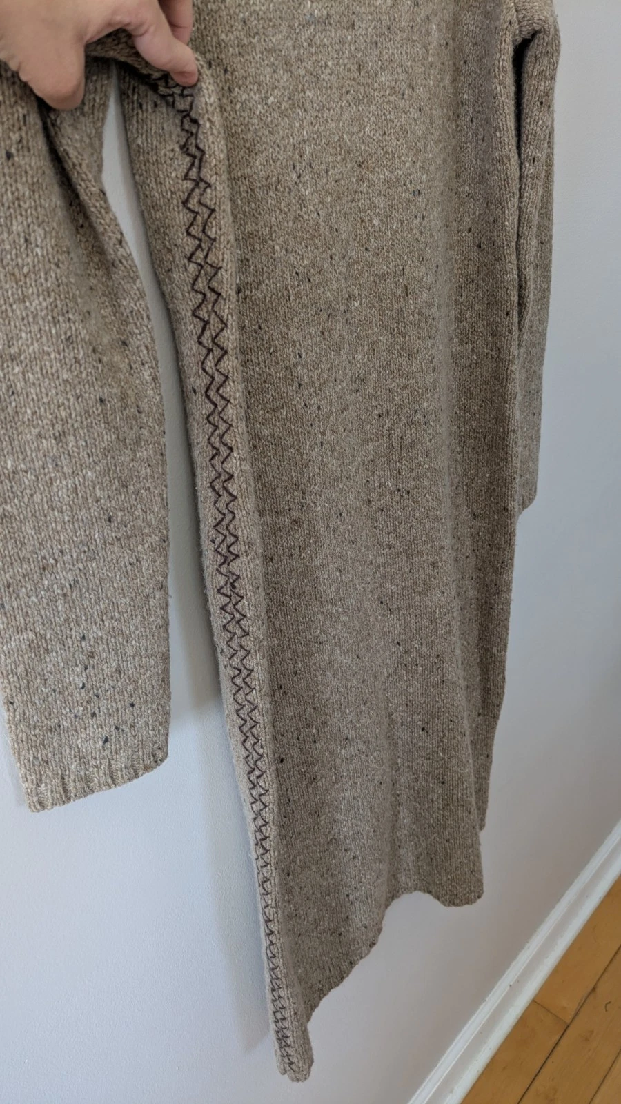 VETEMENTS Ralph Lauren maglione abito grande lana midi Donega tweed girocollo vecchi so