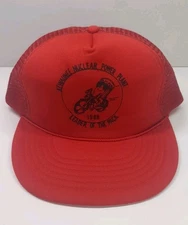 Vintage Kewaunee Nuclear Power Plant Red Trucker Snapback Mesh Rope Hat Cap RARE