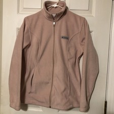 Columbia Women s Pink Fleece Light Weight Zip Up Jacket Sz S
