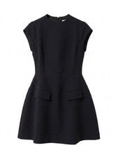 Odd Muse Cap Sleeve Mini Dress Black - L