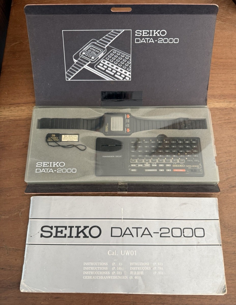 Rare Seiko Data-2000 UW01 w/ Keyboard, Box & Papers – 1980s Early