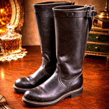 Bundeswehr Riding Boots NATO Leather Size 42 UK 8 c.1960&ndash;80s