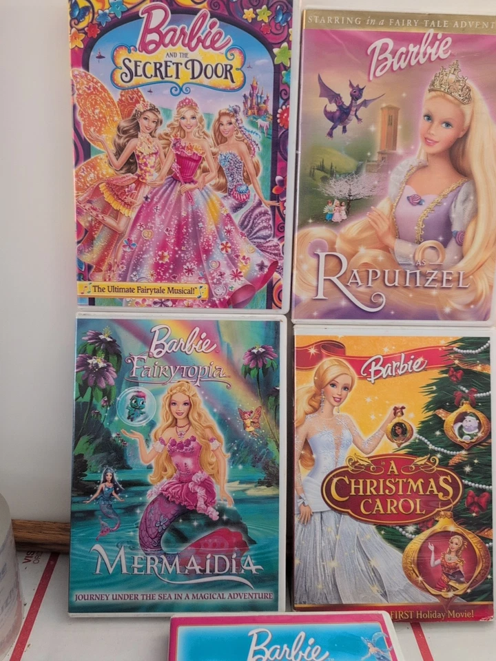 5 DVD Lot Barbie Movies Secret Door,Repunzel Mermaidia,Xmas Carol, Magic Rainbow - Image 4 of 4