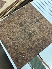 Walnut Burl Raw Wood Veneer 13'' x 12'' 2 sheets 1118M