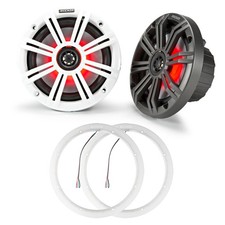 Speaker Package - Pair of Kicker 45KM654L LED 6.5 Marine Coax with Pair of 6.5 L