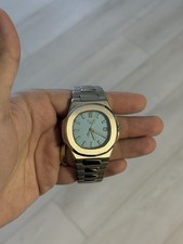 Seiko Nautilus Mod Brushed Steel, Automatic Watch, Tiffany Blue Dial. NH35