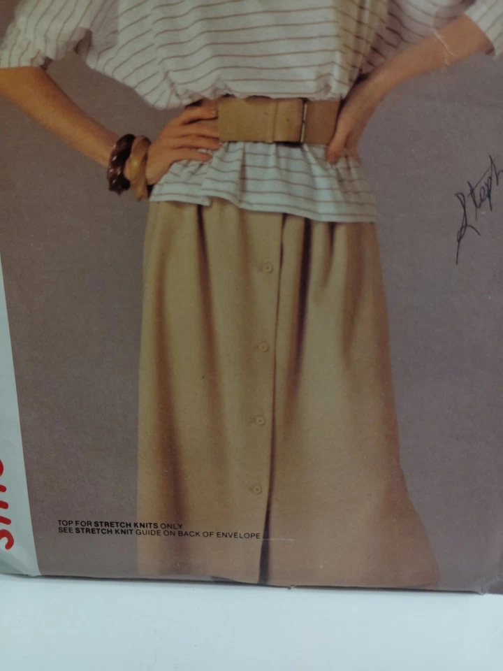 Stitch N Save McCall's 9107 Skirt T Shirt Sewing Pattern Ladies 12 14 16 UC Knit - Image 3 of 4