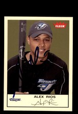 Signed Baseball Card Auto Alex Rios 2005 Fleer Tradition #202 Toronto Blue Jays