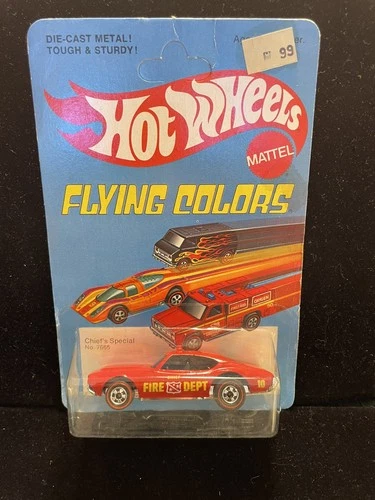 NEW Hot Wheels Flying Colors Chief Special REDLINE blister card Hong Kong 1975