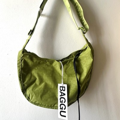 BAGGU Green Juice Medium Crescent Crossbody Bag New With Tags Rare Hard To Find