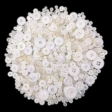 600-700Pcs White Buttons for Crafts Bulk Craft A, 