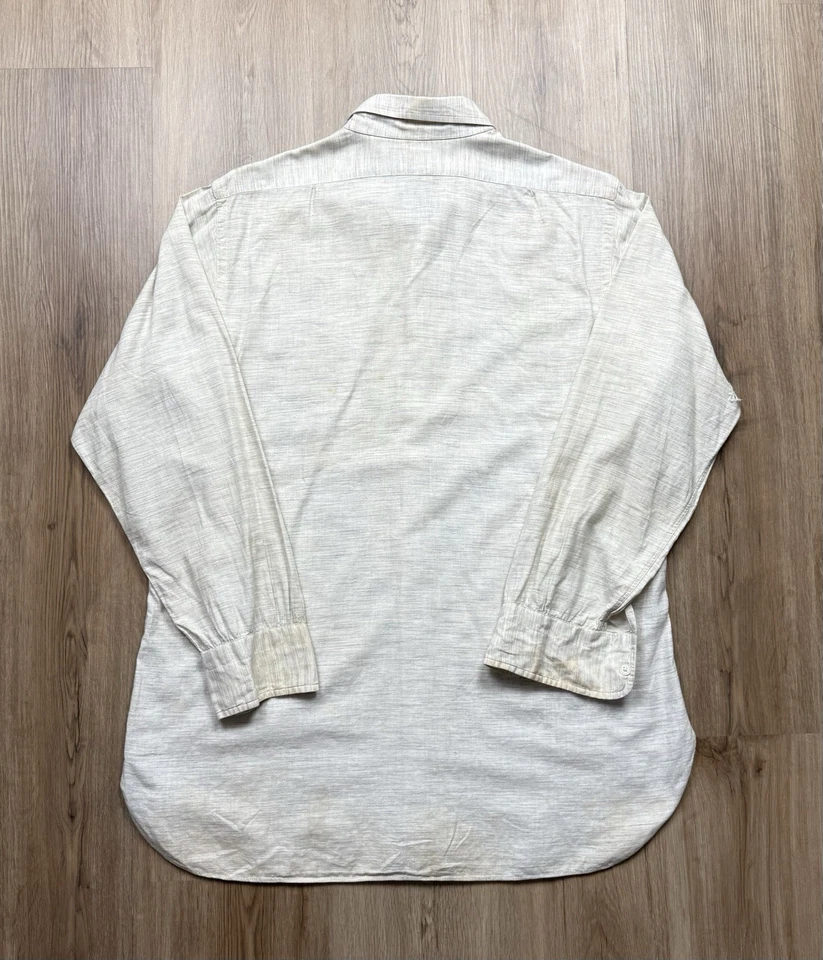 30s Vintage Packard Tailored Shirt Men’s Large Heather Atomic Fleck Gusset Rare - Image 2 of 4