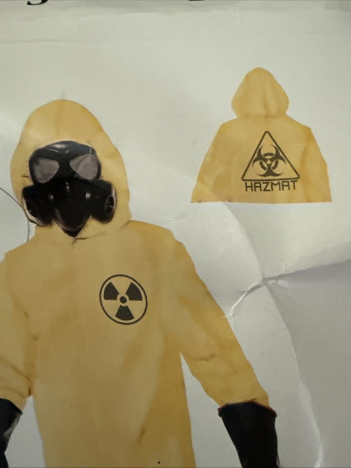 Halloween Adulto Hazmat Traje Mono Disfraz Envolturas Interiores Hombre Talla XXL con MÁSCARA Foto 4 de 4