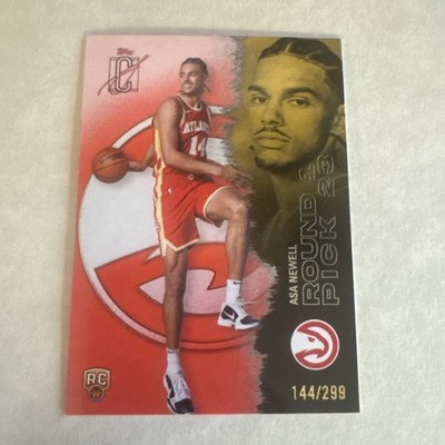 Asa Newell 2025-26 Topps Signature Class 144/299 Coral RC Hawks #119